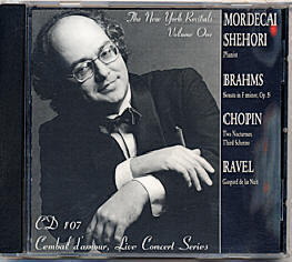 CD 107, Mordecai Shehori, Pianist